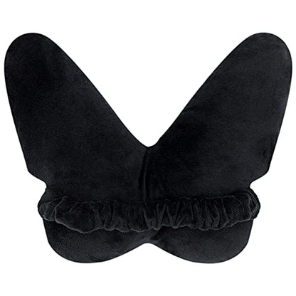 JWH 3D Butterfly Shaped Pillow Print Neck Cushion for Car Travel Plane Airplane Trip Headrest Long Flights Essentials Cute Head Rest with Elastic 8 x 12 Inch Royal Blue - color: Z Neckblue