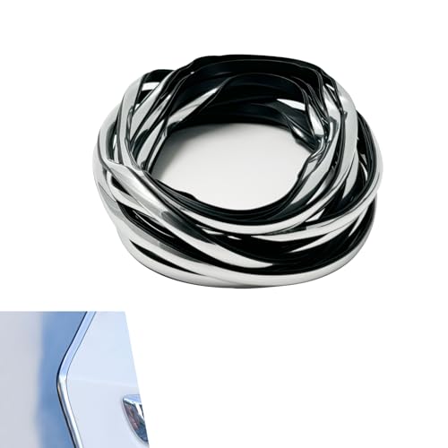 Car Door Edge Guards, 16.4ft U Shape Rubber Seal Edge Trim, Anti-Collision Automotive Protection Door Edge Decorative Strips, Universal for Most Cars (Silver) - color: Silver