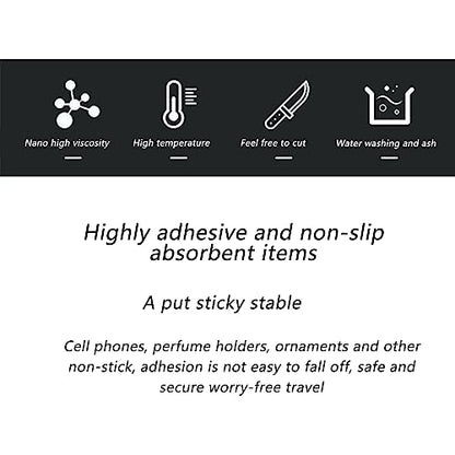 2pack Sticky Anti-Slip mat, Non-Slip Rubber mat, Universal Non-Slip car Dashboard Sticky mat for Mobile Phones Sunglasses Keys fits with Cargo Liners(Black/Grid Pattern27*15cm) - color: HF202