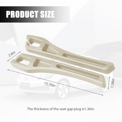 Car Seat Gap Filler, 2PCS Crevice Blocker Stopper Between Vehicle Seat Console, No Drop Automotive Fill Crevice Guard Interior Accessories, Universal for SUV Truck Sedan (Beige) - color: Beige