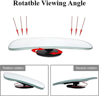 WildAuto Blind Spot Mirror, Rectangle Adjustable Car Auxiliary Universal Wide Angle Mirror for Universal Cars (Adhesive, 2pcs) - size: Adhesive Rectangle