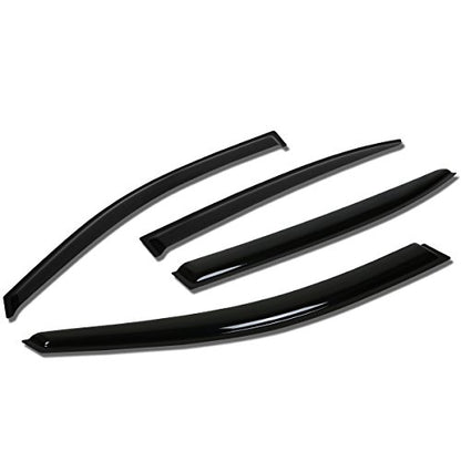 Auto Dynasty 4Pcs Tape-On Window Visor Compatible with 2013 2014 2015 2016 2017 Honda Accord Sedan 2013-2017, Deflector Rain Guard, Acrylic Black - size: 13-17 Honda Accord Sedan