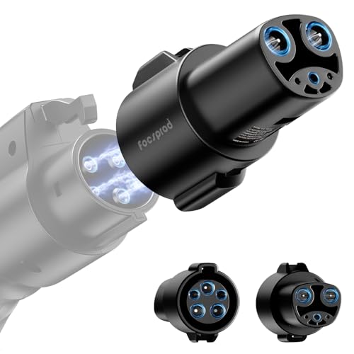 FOCSPROD J1772 to Tesla Charger Adapter, Max 80A 250V Fast Charging J1772 to NACS Adapter for Tesla Model 3/Y/X/S/Cybertruck Charging Adapter, Compatible with J1772 EV Charge to Tesla Adapter -UL 2252 - size: For Tesla Evs