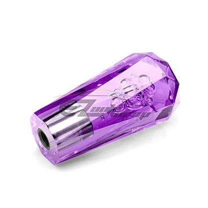 EZAUTO WRAP Shift Knob Stick Crystal Transparent Bubble Purple Throw Gear Shifter 10cm - color: Purple, size: 10cm