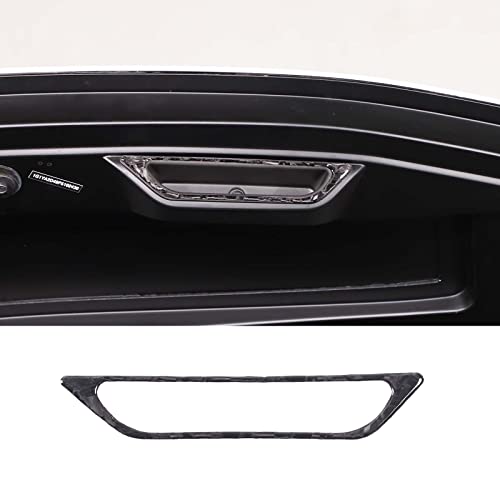 CHEAYAR Soft 3D Real Carbon Fiber Car Engine Compartment Handle Trim Cover Sticker Compatible with Corvette C8 Stingray Z06 Z51 2020 2021 2022 2023 Interior Decoration Accessories (Forged Texture) - color: Forged Texture