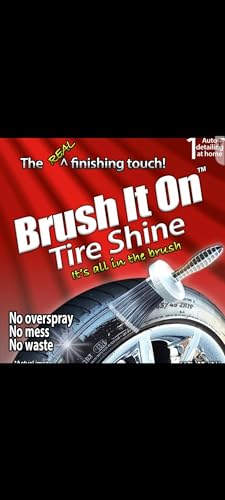 Tire Shine with Patented Brush-in-Cap Applicator (18 oz) – High Gloss Tire Dressing for Cars, Trucks & SUVs – No Overspray, No Mess, Precision Detailing Kit for Professional Shine