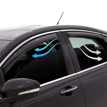 Wensdy 4pc Side Window Wind Deflectors,Outside Mount shade sun rain guards,Dark Smoke Visors for 2002-2006 Chevy Trailblazer EXT/GMC Envoy XL,2003-2008 Isuzu Ascender/Isuzu Ascender(7 Passenger)94240 - size: 02-06 Trailblazer