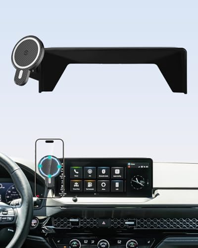 PZK Car Phone Mount for 2023-2025 2026 Honda Accord Hybrid Sport /-L/EX-L/Touring/Prime (Only for 12.3-Inch Screen) Magnetic 15W Fast Wireless Charger Car Phone Holder (Not Fit for LX/EX/SE Series) - color: Magsafe+ Wireless Charger, size: Honda Accord 20