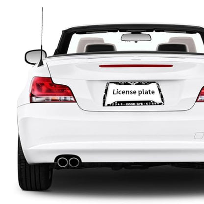 Skull Gothic License Plate Frame 2 Pack License Plate Holder Universal Aluminum License Plate Cover Car Accessories for Men Women - color: Skull Gothic