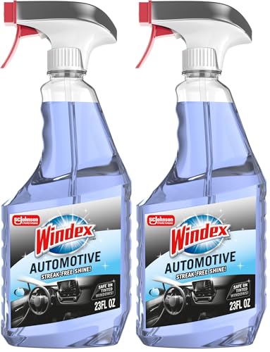 Windex Automotive Car Window and Glass Cleaner, Streak-Free Shine for Car Glass Exteriors, Tinted Windows, and Interior Electronics, 23 fl oz, (Pack of 2) - size: 23 Fl Oz (Pack of 2)