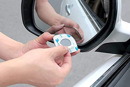 Verivue 2.5-Inch Fan-Shaped Blind Spot Mirrors for Cars, Universal Fit, HD Convex Wide Angle, Stick-On Frameless Side Mirror Blindspot, Adjustable Design Blind Spot Mirrors 2-Pack - size: Fan Shaped
