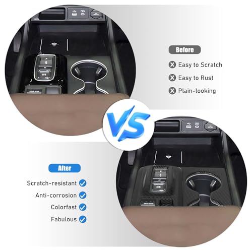 Gear Shift Panel Cover Trim Compatible with Honda Pilot 2023-2025/ Honda Passport 2026 Accessories, ABS Center Consoles Cup Holder Panel Cover Protector, 1PCS (Carbon Fiber Pattern) - color: Gear Shift Panel Cover