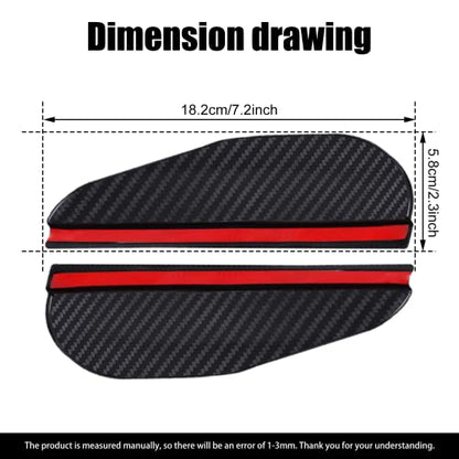 2Pcs Carbon Fiber Side Mirror Rain Visor Guard, Universal for Cars, Trucks and SUVs (Black) - color: Carbon fiber