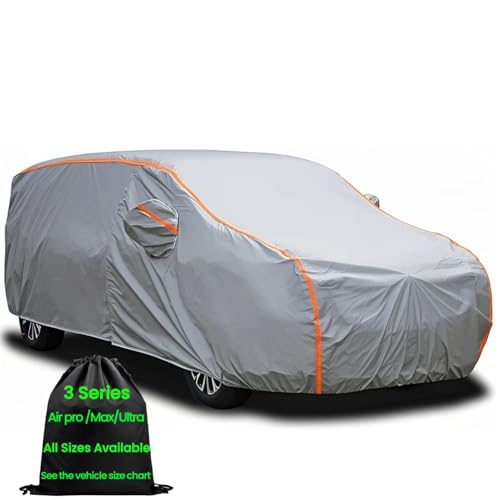 Mini Van Car Cover Waterproof All Weather for Automobiles, Outdoor Full Van Cover with Zipper, Universal Fit for Pacifica, Grand Caravan, Honda Odyssey, Sienna, Fit Mpv 191" to 206" - color: Gray(Max), size: Size 18: MPV MiniVan (Under 207")