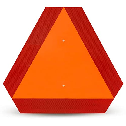 Slow Moving Vehicle Sign,Slow Moving Vehicle Triangle Golf Cart Accessories，14"X16", Safety Triangle Road Sign，for Farm Vehicles ，Golf Carts ，Tractor and Maintenance Vehicles