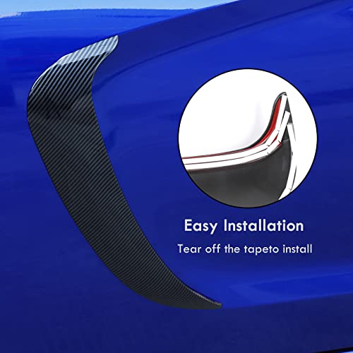 JWWY Front Door Side Fender Scoops Fin Vents Door Blade Trim Cover Fit for 2011-2025 Dodge Charger Exterior Accessories Carbon Fiber 2pcs