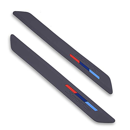runmade gray for Car Front Rear Bumper Protector Corner Guard Rubber Strips Side Bumper Protection Guard Anti-Scratch Conner Pad Fit Suvs Pickup Truck - color: gray (straight)
