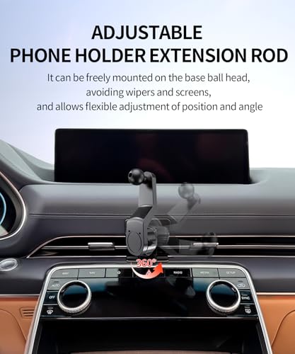 Car Phone Holder for 2021-2024 Genesis GV80 Accessories, 360° Rotation Phone Mount Compatible with MagSafe, Cell Phone Holder Does Not Affect Air Vent