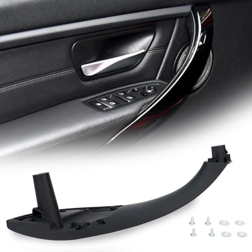 WEILEITE Front Left Driver Side Interior Inner Inside Door Pull Handle Grab Fit for BMW 320,328,330,335,M3 F30/F31/F34/F80 2012-2018 and 418,420,428,430,435,M4 F32/F33/F36/F82/F83 2014-2017 - color: Black, size: Left Front Handle
