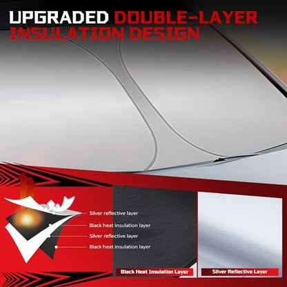 Windshield Sun Shade for 2012-2015 Honda Civic Foldable Sun Sunshade for Car Front Window Blocks UV Rays and Heat Automotive Interior Protector Custom Fit Accessories - size: for 2012-2015 Honda Civic