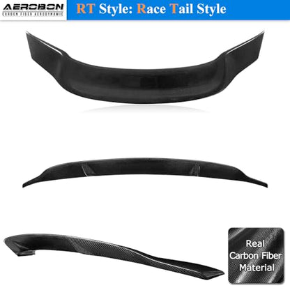 AeroBon Real Carbon Fiber Trunk Spoiler Compatible with 2014-2020 Audi A3 S3 RS3 Spoiler 8V Sedan Rear Spoiler (RT Style) Race Tail - size: RT