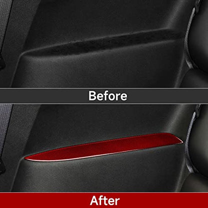Car Rear Armrest Sticker Carbon Fiber Decal Interior Trim Cover for Chevrolet Camaro 2010 2011 2012 2013 2014 2015 Accessories - color: Rear Armrest
