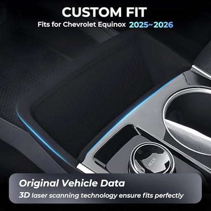 Wireless Charging Protective Mat for Chevrolet Equinox 2026 2025, Interior Accessories Center Console Anti-Slip Wireless Charger Cover Pad Protector for 2025-2026 Equinox, Black - style: Fits for Chevrolet Equinox 2024-2026