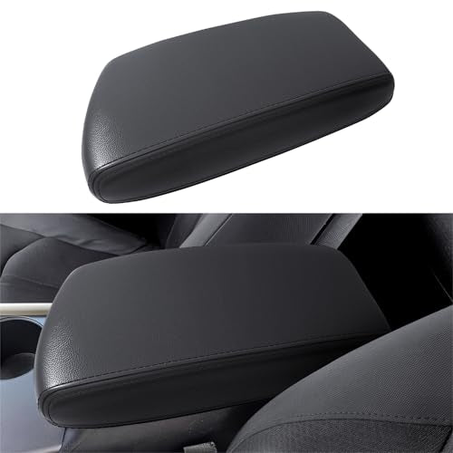 Center Console Armrest Cover Compatible with Kia Optima 2016-2020 Accessories, Premium Leather Arm Rest Cover Pad, Car Middle Console Cover (Black) - size: 2016-2020 Kia Optima