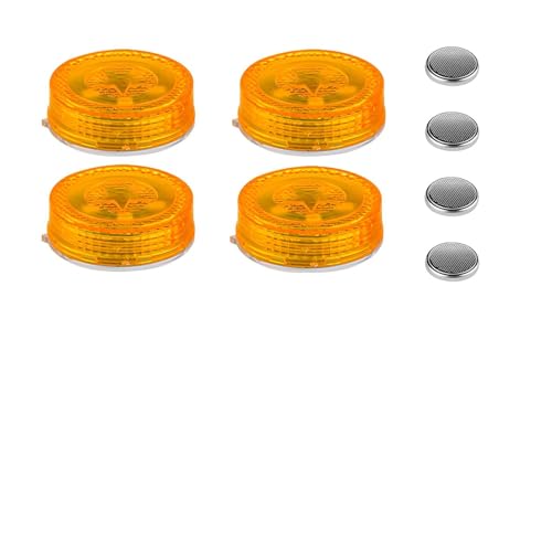 4 PCS Wireless Car Door LED Warning Lights, 5 LED Roadside Strobe Lamp for Anti Rear End Collision, Universal Flashing Safety Signal Light for Sedans SUVs Trucks Vans (Yellow) - color: Yellow
