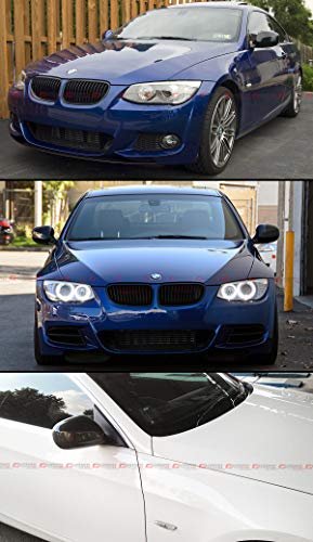 Real Carbon Fiber Side View Mirror Cap Cover Compatible for 2010-2013 BMW E92 E93 LCI 2 Door 3 Series 328i 325i 335i