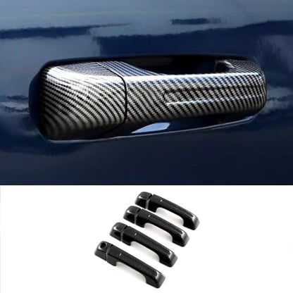 Car Accessories Fit for Dodge Ram 1500 2025 2024 2023 2022 2021 2020 2019 Door Handle Cover Trims （Carbon Fiber W/O Smart Hole ABS 8PCS - color: Carbon Fiber W/O Smart Hole