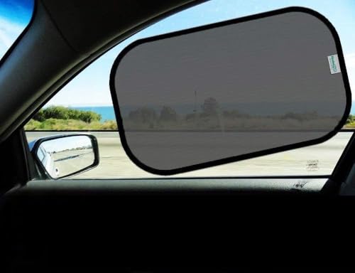 Car Window Shades - Certified 99.79% UVA & 99.95% UVB Sun Protection. Award Winning car Sun Shade for Side Windows. 4 Pack Transparent Shades 20" x 12" - Window Shade for car Baby by Kinder Fluff - color: 4x Transparent (Lighter Shades), size: 20x12in (51