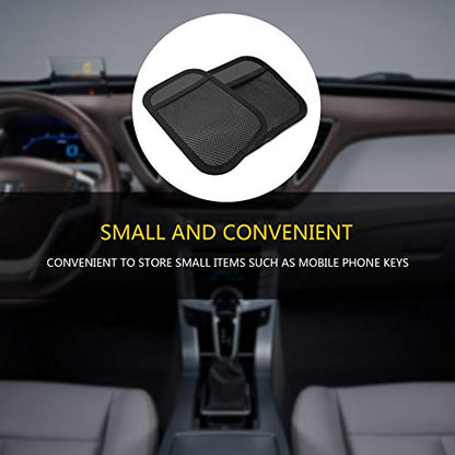INNOLIFE Car Net Pocket Side Clutter Scattered Storage Phone Holder Strong Paste Organizer 8"x5.75"(1pcs L+1 pcs S) - size: 1 Large+1 Small