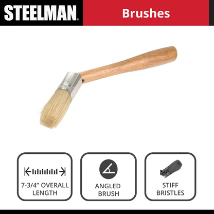Steelman Euro Lube Angled Applicator Brush with Stiff Bristles for Paste-Style Tire Mounting Lubricants, Angled to Fit Between The Tire Bead and Rim (96517) - style: 1 Qty