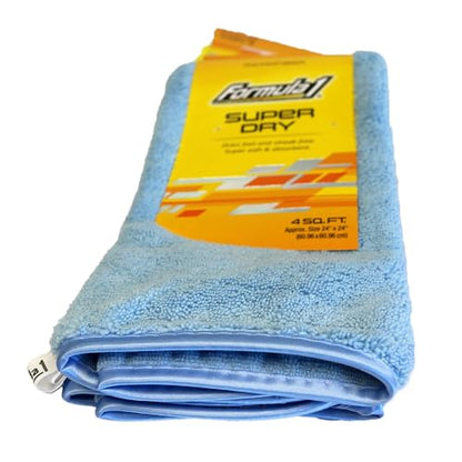 Formula 1 Super Dry Microfiber Drying Towel - Double Thick & Quick Dry - Extra Large - 24" x 24" - color: Super Dry Microfiber X-large