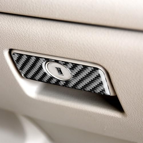 Carbon Fiber Copilot Storage Box Handle Cover Trim Compatible with Compatible with Toyota Camry 2007 2008 2009 2010 2011 Interior Accessory - color: Black 21