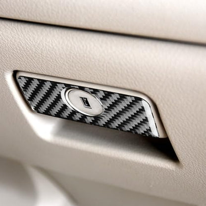 Carbon Fiber Copilot Storage Box Handle Cover Trim Compatible with Compatible with Toyota Camry 2007 2008 2009 2010 2011 Interior Accessory - color: Black 21