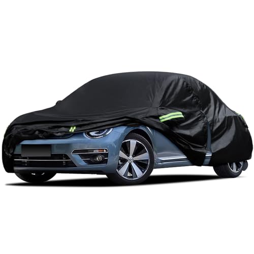 Car Cover Custom Fit for Volkswagen Beetle 2 Door 1998-2019, Waterproof All Weather Full Exterior Cover Rain Sun Hail Protector Car Cover with Door Zipper - size: Custom Fit for vw beetle