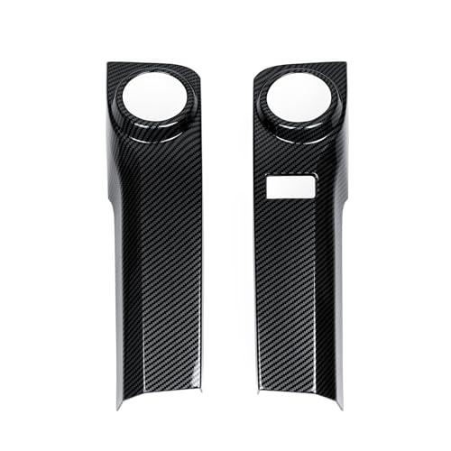 Car Air Conditioner Handle ABS Sticker Carbon Fiber Decal Cover Interior Trim Accessories for Toyota 4Runner SUV 2010-2025 Black - color: Air Conditioner Handle