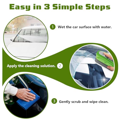 2pcs Automotive Oil film Cleaning Brush Set, 2.0 Upgraded Version Car Cleaning Brush for Car Window, Clear Cars Windshield Cleaner Tool, Universal Glass Wipe Board