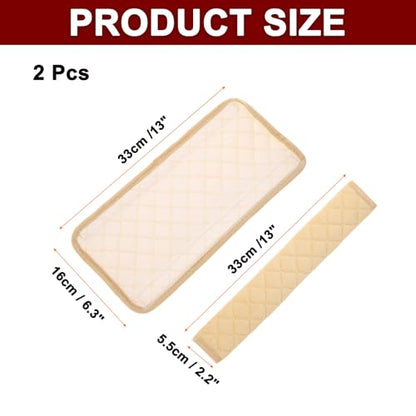 HARFINGTON 2pcs Shoulder Strap Cushions 13 Inch Car Seat Belt Pads Cover Auto Seatbelt Strap Shoulder Pad Automotive Seat Belt Cushion Pad for Auto SUV Truck, Beige - color: Beige, size: 13 Inch
