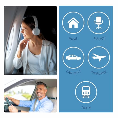 Lumbar Pillow - Inflatable Lumbar Pillow for Airplane Travel - Ideal Back Cushion or Lumbar Support Pillow to Keep You Comfortable While Sitting
