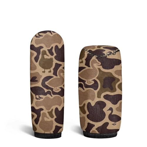Handbrake and Gear Shift Knob Cover 2 Piece Automobile Hand Brake Cover Car Interior Accessories - color: Duck Camo Print