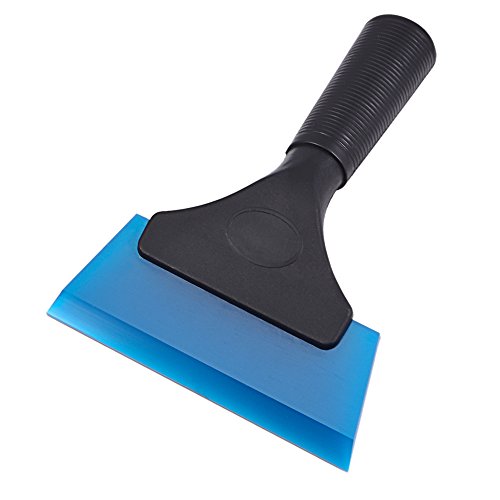 EHDIS Small Squeegee 5 inch Rubber Window Tint Windshield Scraper for Car,Glass, Mirror, Shower, Door,Bathroom Cleaning(Blue) - color: Blue