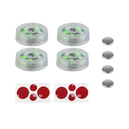 4 PCS Wireless Car Door LED Warning Lights, 5 LED Roadside Strobe Lamp for Anti Rear End Collision, Universal Flashing Safety Signal Light for Sedans SUVs Trucks Vans (Green) - color: Green