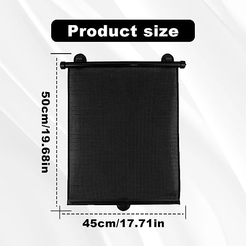 Vrasly 2 Pack Roller Car Side Window Sun Shade, Retractable Car Window Shade for UV and Sun Glare Protection (18"x20") - color: large
