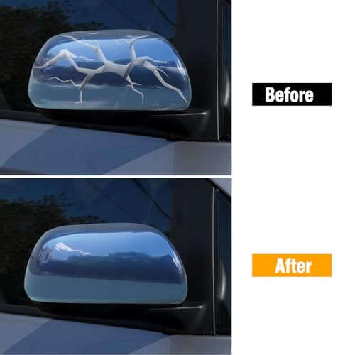 Moonlinks Compatible with Toyota Sienna 2012 2013 2014 2015 2016 2017 2018 2019 2020 Right Passenger Side Mirror Cover Replacement, Blue Right Side Clip-on Mirror Cap Replaces for 87915-08021-J0 - color: Right Blue