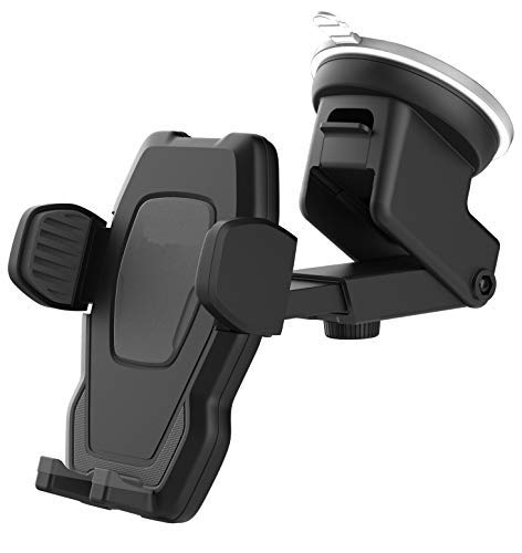 ENCASED Car Phone Holder for All Motorola and LG Smartphone Models, Ultra Grip Windshield + Dash Vehicle Cellphone Mount (Black)