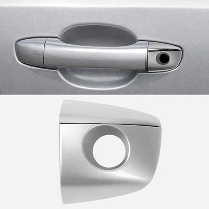 Door Handle Cap for Audi Q5 and A4L 2013 2014 2015 2016, Front Left Chrome Exterior Door Handle Key Hole Cover Lock Cap Replaces 8R0837899 (Platinum)