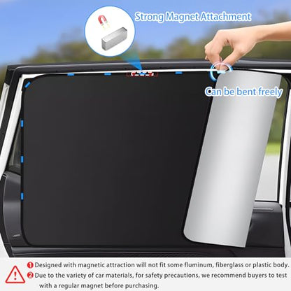 Zatooto Car Window Sun Shade - Blackout Shade for Side Windows, Protects Privacy, Reflects Sunlight, Reversible, Universal Fit, Silver - size: Silver-4pcs